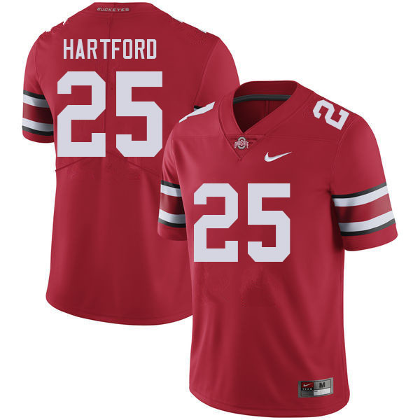 Ohio State Buckeyes #25 Malik Hartford College Football Jerseys Stitched-Red